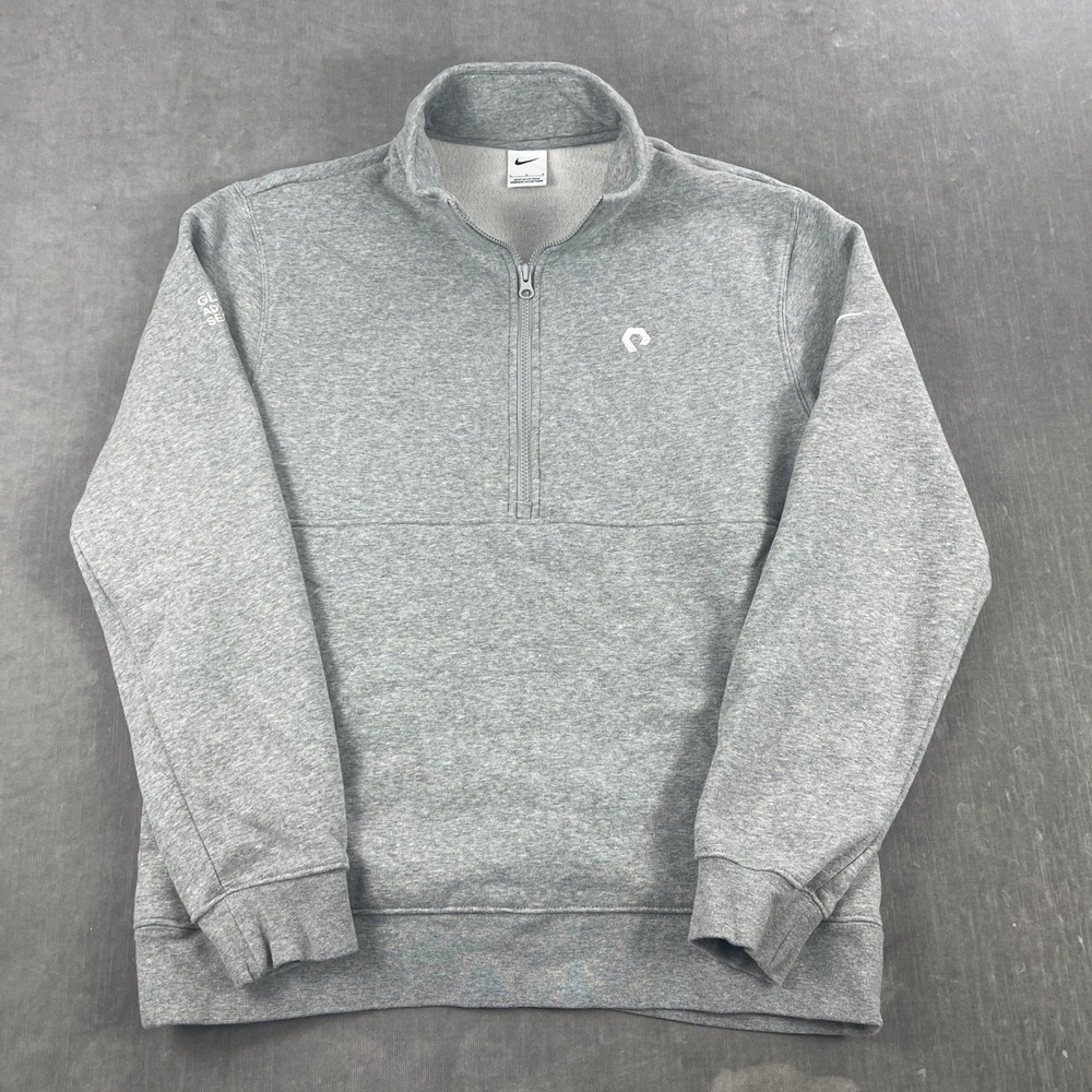 Nike Mens Large Gray Quarter Zip Pullover Global Advanced Services Sweatshirt‎